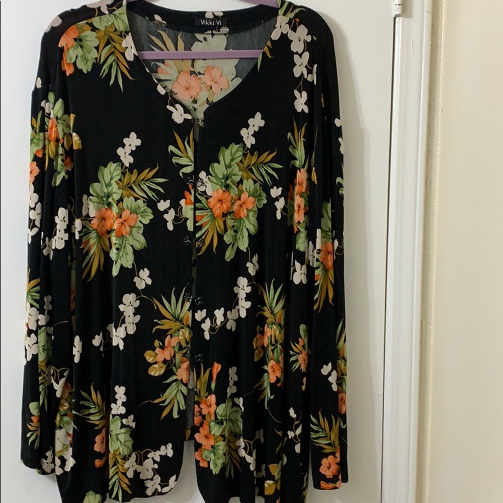 Vikki Vi Slinky Print Jacket 3X